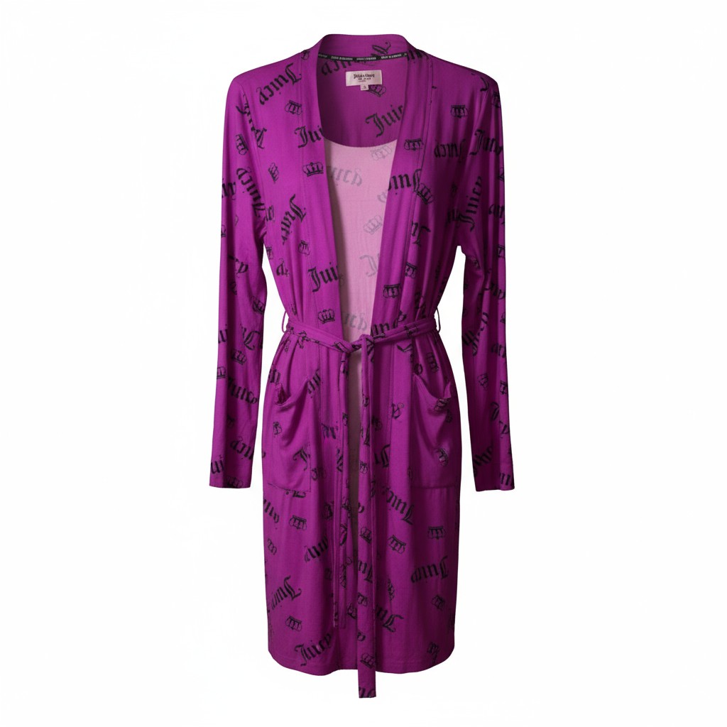 Pre-Loved Juicy Couture 3-Piece Sleepwear Set Fuchsia